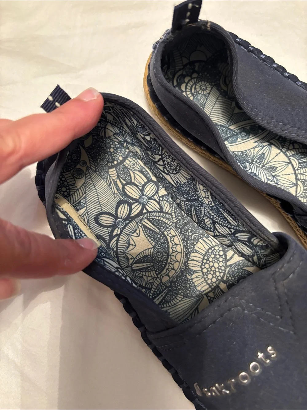 Sakroots Navy Slip-On Espadrille Flats